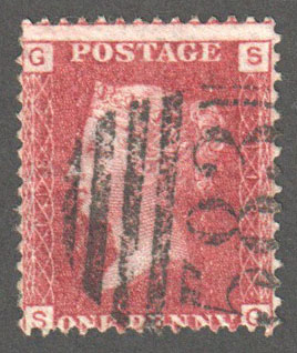 Great Britain Scott 33 Used Plate 118 - SG - Click Image to Close